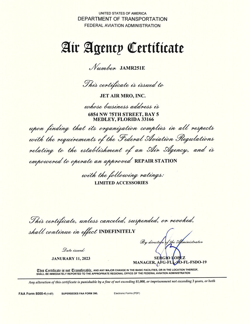 EASA Part - 145 Approval